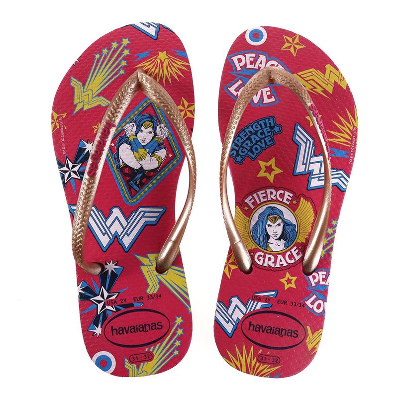 Chinelo havaiana best sale mulher maravilha