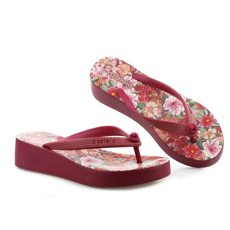 Chinelo store anabela azaleia