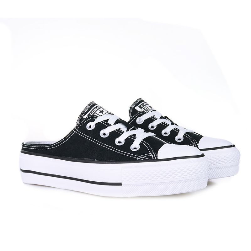 Tênis converse all star chuck taylor mule platform lift preto