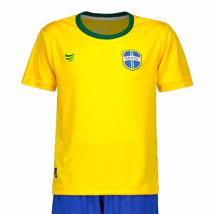 Camisa Brasil Amarela Diamante Oficial SuperBolla