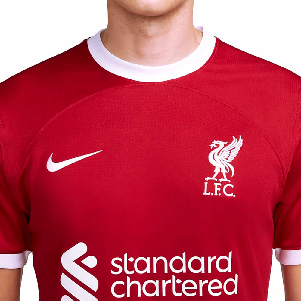 Camisa Futebol Liverpool Fc 23/24 Nike Stadium Infantil - Vermelha/Branca