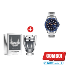 Combo Masculino Perfume Invictus e Relógio Seculus - PR07