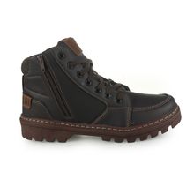 Bota Masculina Casual Confort way Preto/Café - C2404