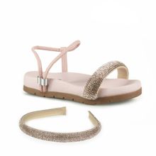 Sandália Infantil Feminino Casual Flavios Kids Nude - 36100