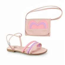 Sandália Infantil Feminino Casual Flavios Kids Nude - 37215