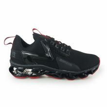 Tênis Masculino Esportivo Star Flex Preto/Dourado/Laranja - 1777