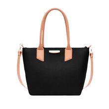 Bolsa Sintético Feminino Casual Petite Jolie Preto/Avelã - PJ11274