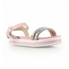 Sandália Flatform Infantil Feminina Molekinha Tiras com Strass -  23051566