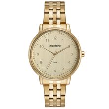 Kit Relógio Feminino Casual Dourado Com Semijoias Mondaine - 32596lpmkde1