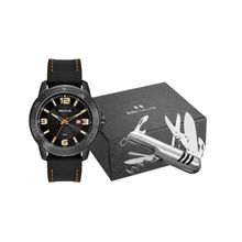 Kit Relógio Masculino com Canivete Seculus - 44225GPSVPUK