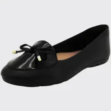 Sapatilha Feminina Moleca Bico Redondo Laço Napa - 580010528979