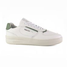Tênis Ferracini Sneaker Masculino Couro Verde e Branco Premium - 9263713B