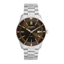 Relógio Masculino Calendário Prata Slim Mondaine - 32947G0MVNE2