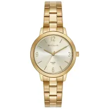 Relógio Feminino Dourado Madre Pérola com Cristais Seculus - 44310LPSVDA1