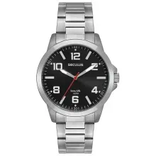 Relógio Masculino Clássico Preto Números Completos Seculus - 44297G0SVNA1