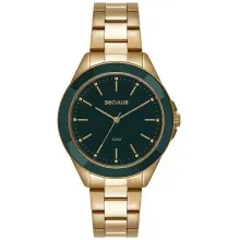 Relógio Feminino Analógico Dourado em Ceramica Seculus - 77346LPSVDS2