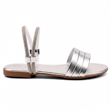 Sandália Rasteira Infantil Feminina Regulável Brilho Strass Floriny - 1031C